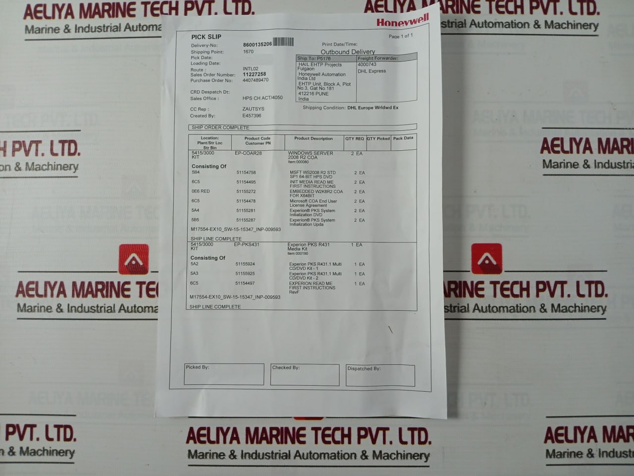 Honeywell 51154758 Experion Pks Windows Server Hps Reinstallation Dvd Kit