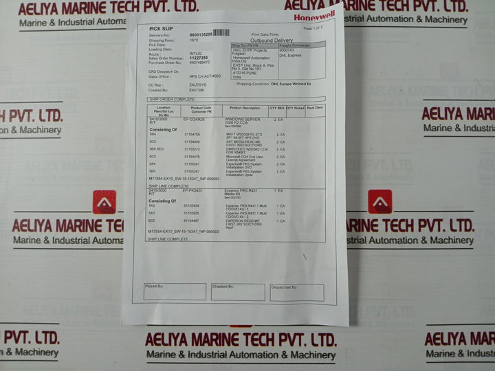 Honeywell 51154758 Experion Pks Windows Server Hps Reinstallation Dvd Kit