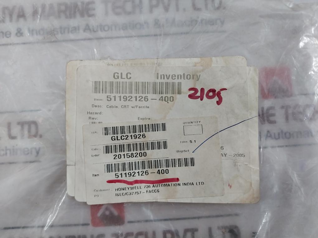 Honeywell 51192126-400 Low Voltage Computer Cable