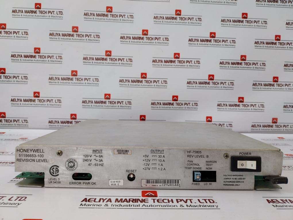 Honeywell 51196653-100 Five-slot File Power Supply Module Rev.C (Not Working)