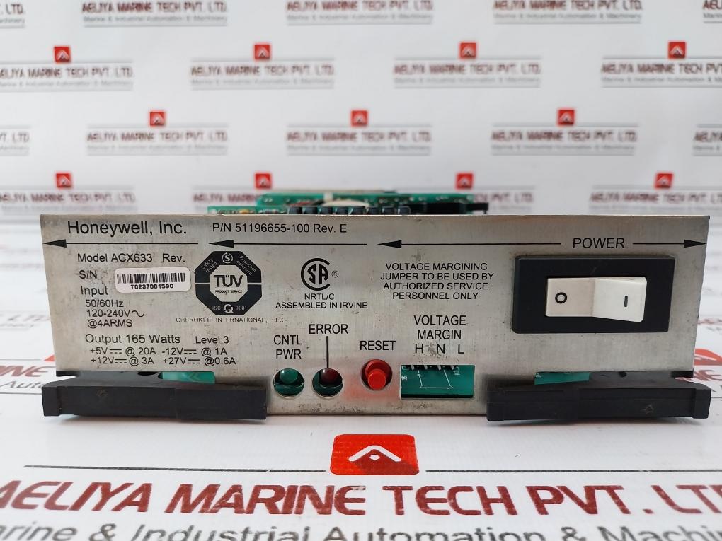 Honeywell 51196655-100 Power Supply Module Acx633 Rev E 50/60Hz 120-240V Ac