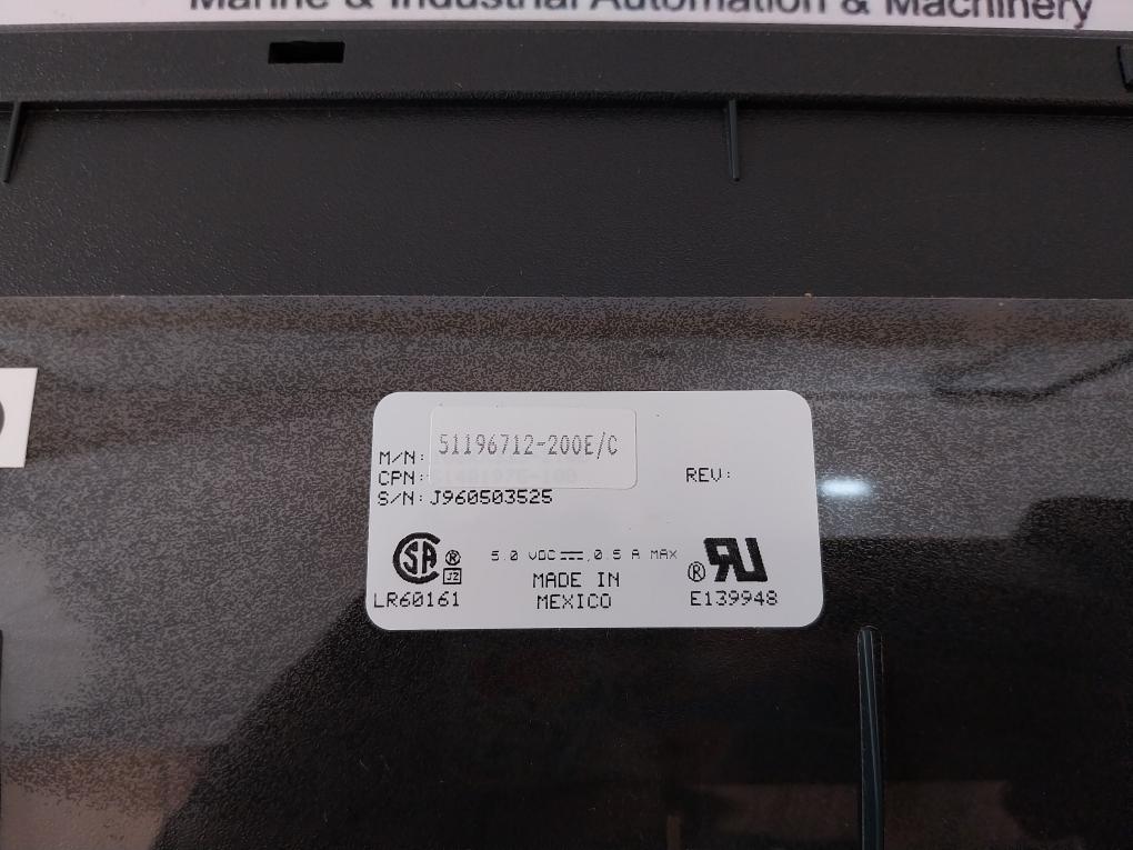 Honeywell 51196712-200e/c, 4 Version Of Engineering Keyboard 5.0 Vdc 0.5 A