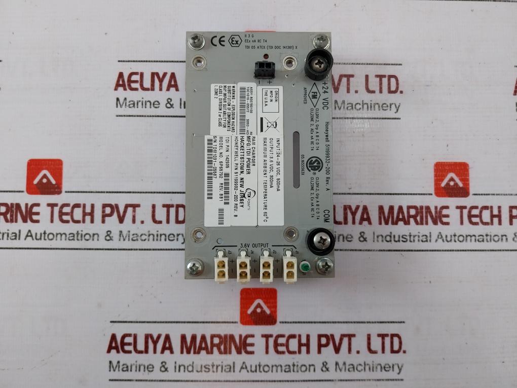 Honeywell 51199932-200 Ram Bakeup Battery Charger Series Ii Rev A 24-26Vdc 500Ma