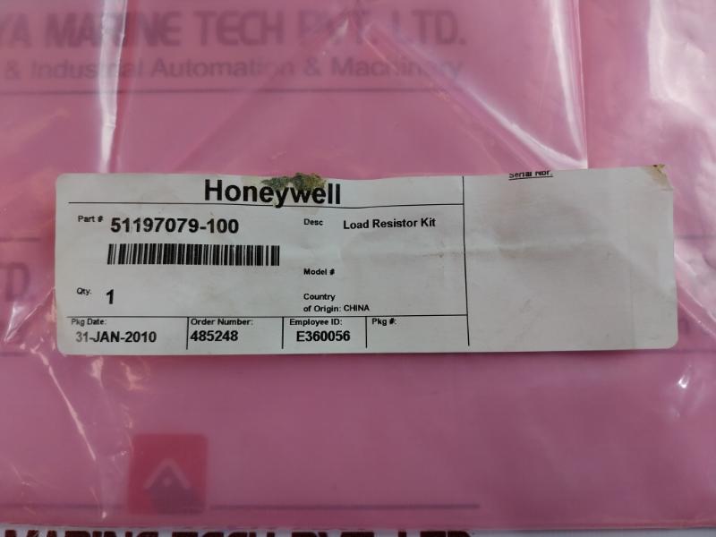 Honeywell 51201748-210 Peripheral Power Supply Load Resistor Kit Rev.f