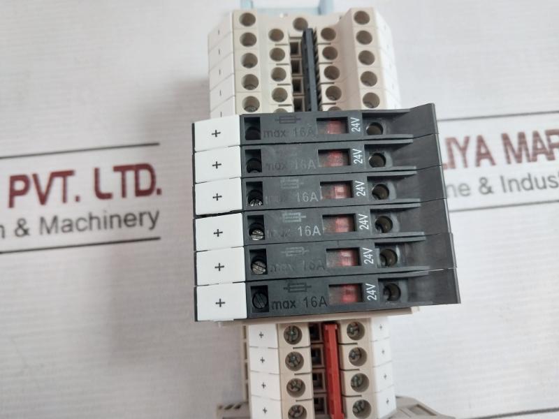 Honeywell 51202674-106 Din Rail Terminal Block Rev D Max 16A 24V