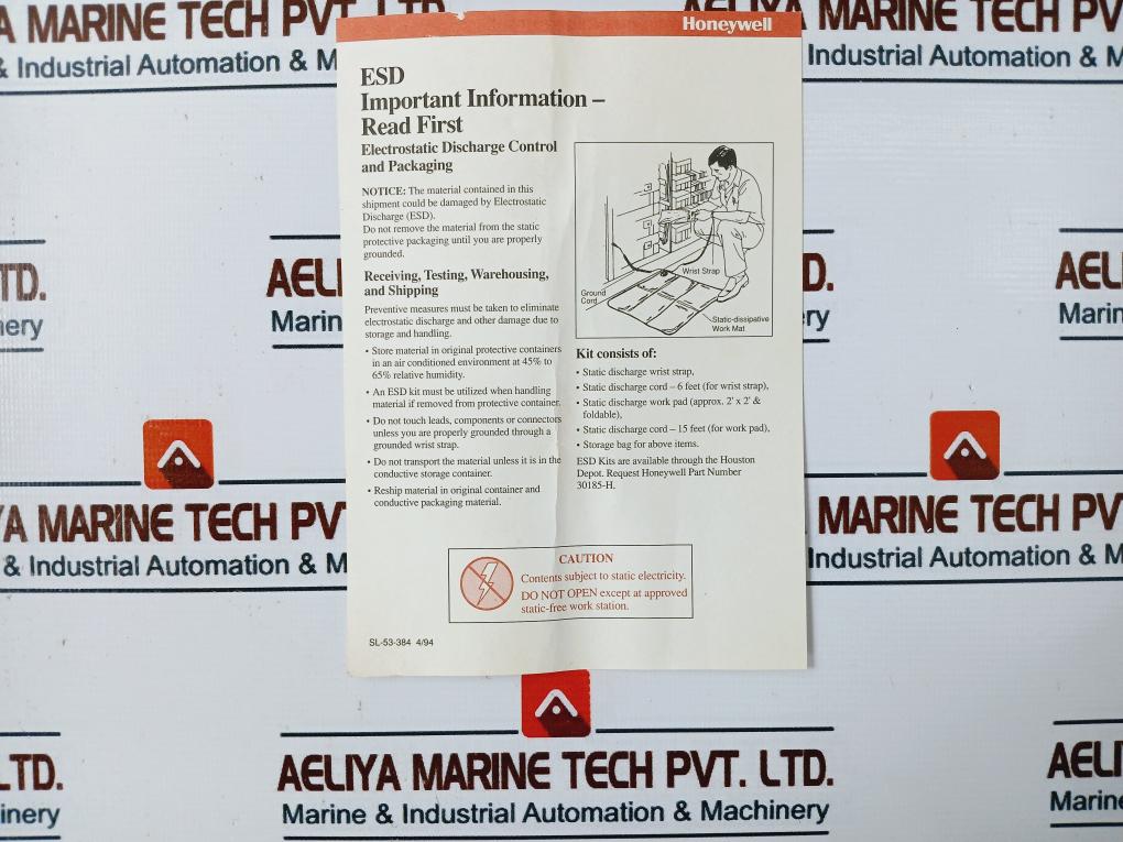 Honeywell 51301880-100 Terminal Board Rev: D