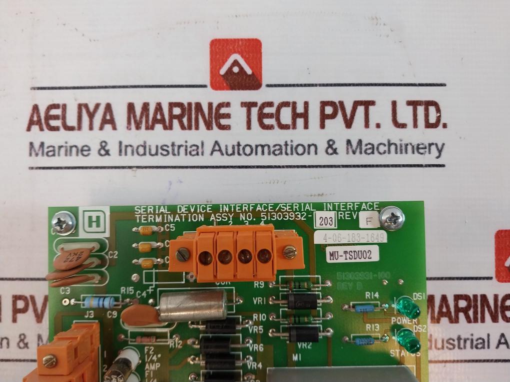 Honeywell 51303932-203 Serial Device Interface Fta For Udc 6000 Mu-tsdu02 Rev E