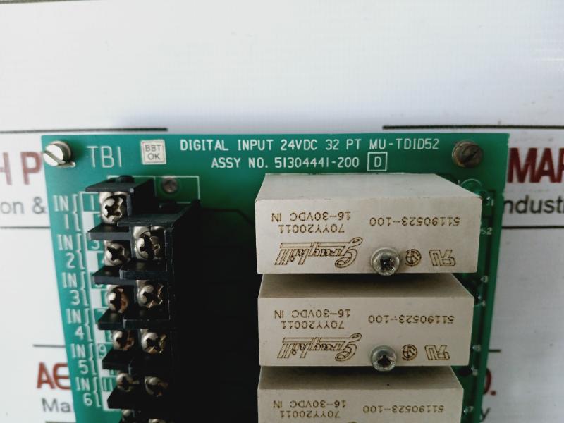 Honeywell 51304441-200 Digital Input Module 24Vdc 32 Pt Rev: B 51304440