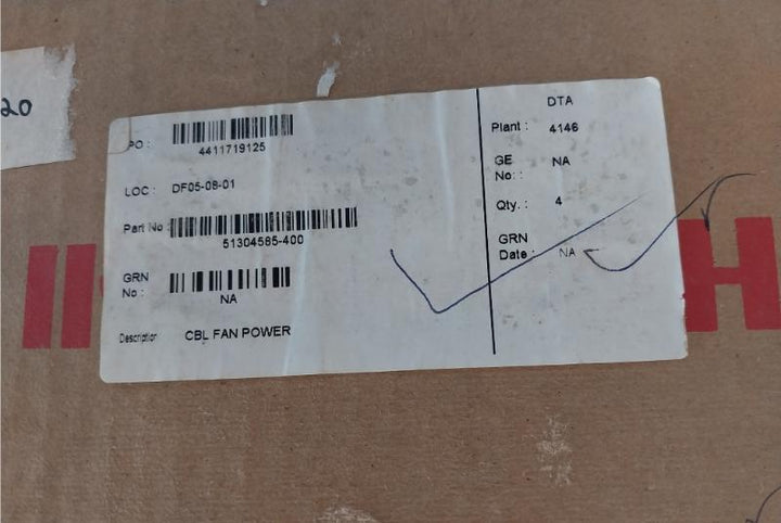 Honeywell 51304585-400 Cbl Fan Power