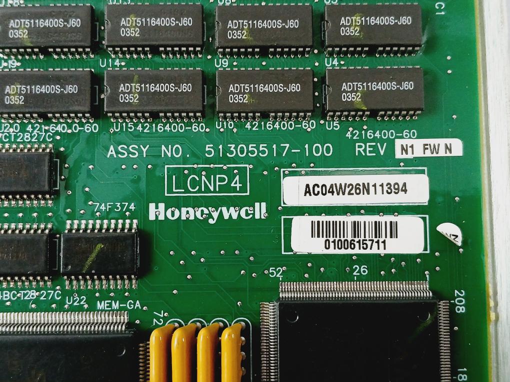 Honeywell 51305517-100 Lcnp-4 W/spacer Printed Circuit Board 51403299-200 Rev B