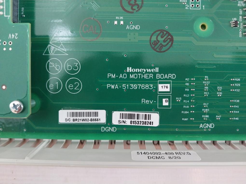 Honeywell 51307683-176 Analog Output 16 Pm-ao Motherboard Pwa 51308345-106 Rev-b
