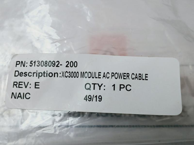 Honeywell 51308092-200 Xc3000 Module Ac Power Cable 10A 250V