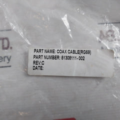 Honeywell 51308111-002 Coax Security Cable Set Rev C 20 Awg