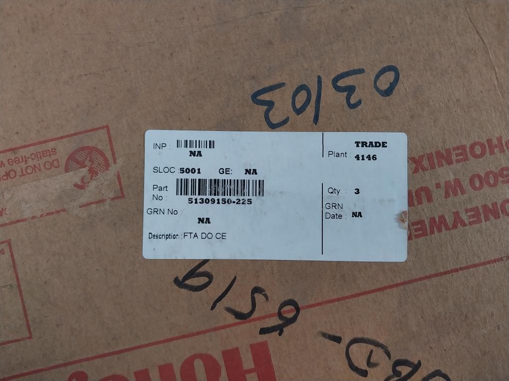 Honeywell 51309150-225 Digital Output Module Fta Do Ce 240 Vac Relay Mu-tdor62