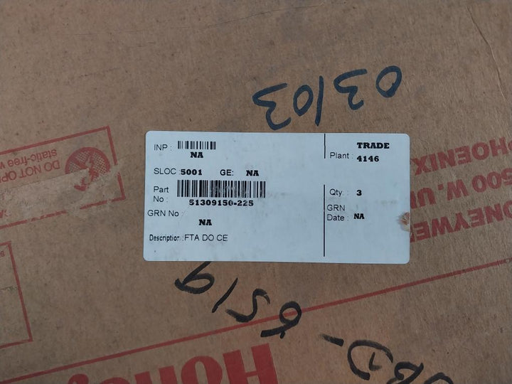 Honeywell 51309150-225 Digital Output Module Fta Do Ce 240 Vac Relay Mu-tdor62