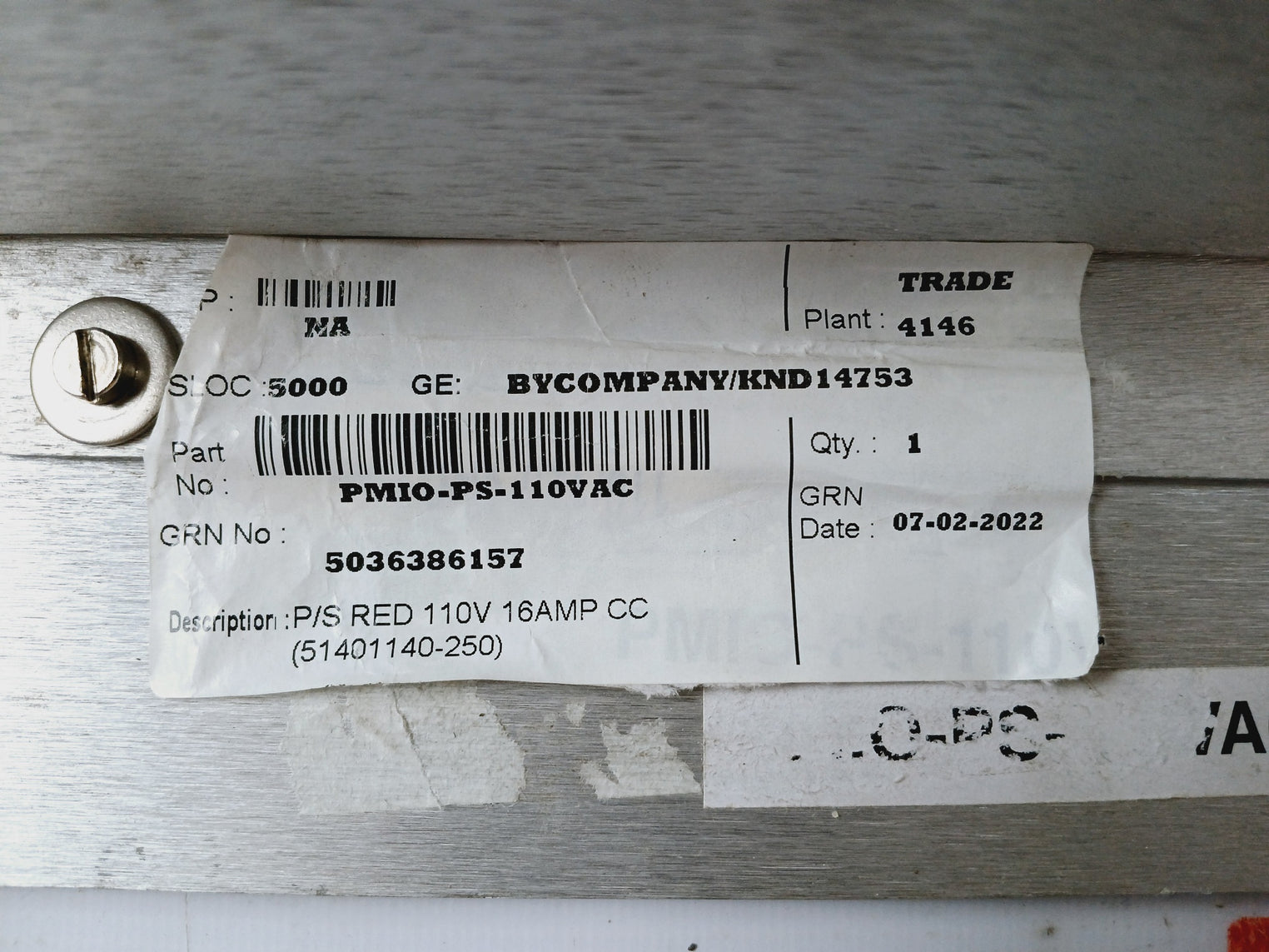 Honeywell 51401135-150 Ac/Dc Distribution Power System Rev J Pmio-ps-110Vac