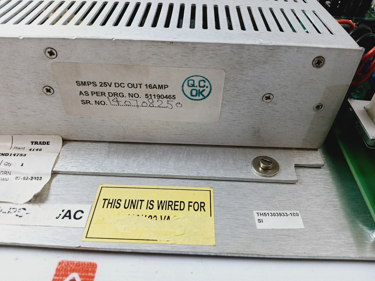 Honeywell 51401135-150 Ac/Dc Distribution Power System Rev J Pmio-ps-110Vac