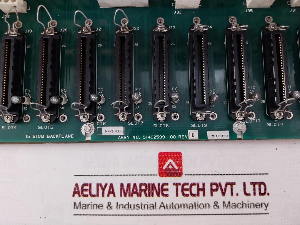 Honeywell 51401618-100 15 Slot Siom Backplane System Assembly 51402599-100 Rev-b