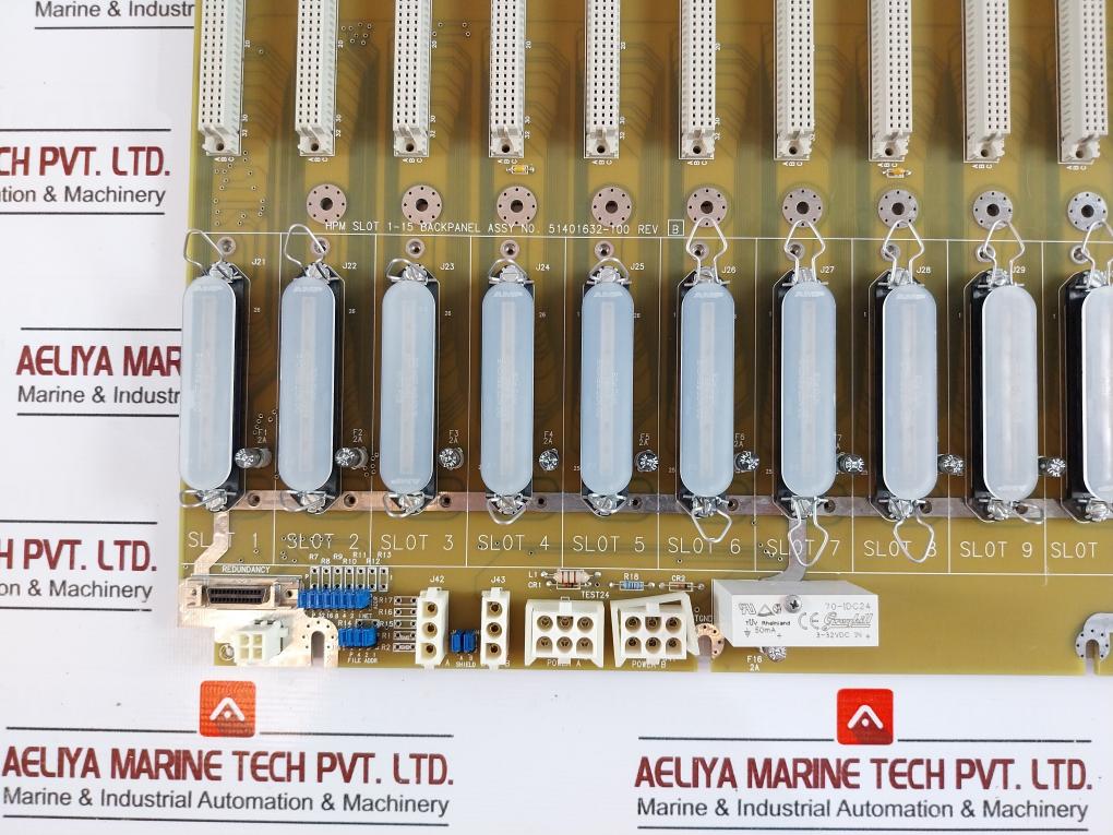 Honeywell 51401632-100 Process Board Hpm Slot 1-15 Backplane 51401632-100 Rev B