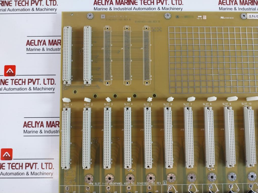 Honeywell 51401632-100 Process Board Hpm Slot 1-15 Backplane 51401632-100 Rev B