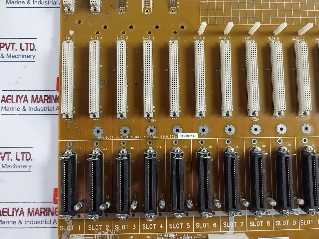 Honeywell 51401632-150 Hpm Slot 1-15 Backpanel Module D-5844-a-104 Rev.E
