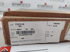 Honeywell 51402083-100 Wsi2 Memory Processor Module Board 64m W/o Ram Model 743
