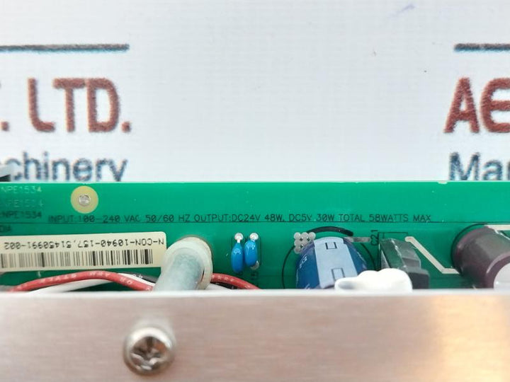 Honeywell 51450991-002 Switching Power Supply, 5Vdc/6A, 24Vdc/2A, 58W, Npe1534