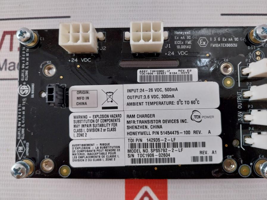 Honeywell 51454475-100 Controller Memory Backup With Battery Charge