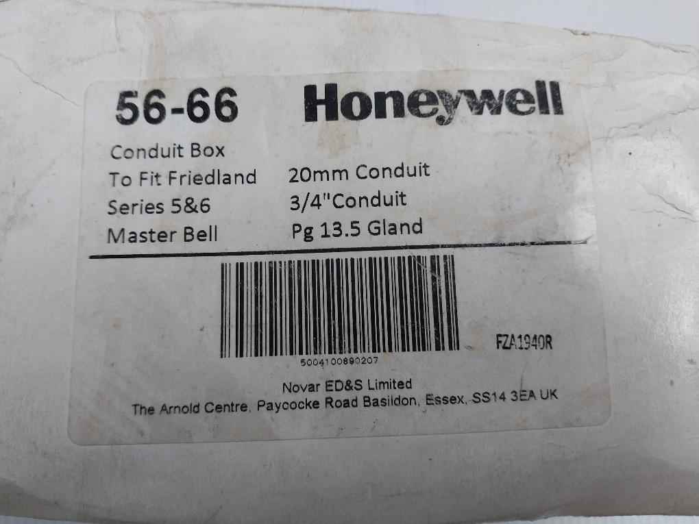 Honeywell 56-66 Friedland Conduit Box For Series 5&6 Bell Fitting