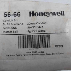 Honeywell 56-66 Friedland Conduit Box For Series 5&6 Bell Fitting