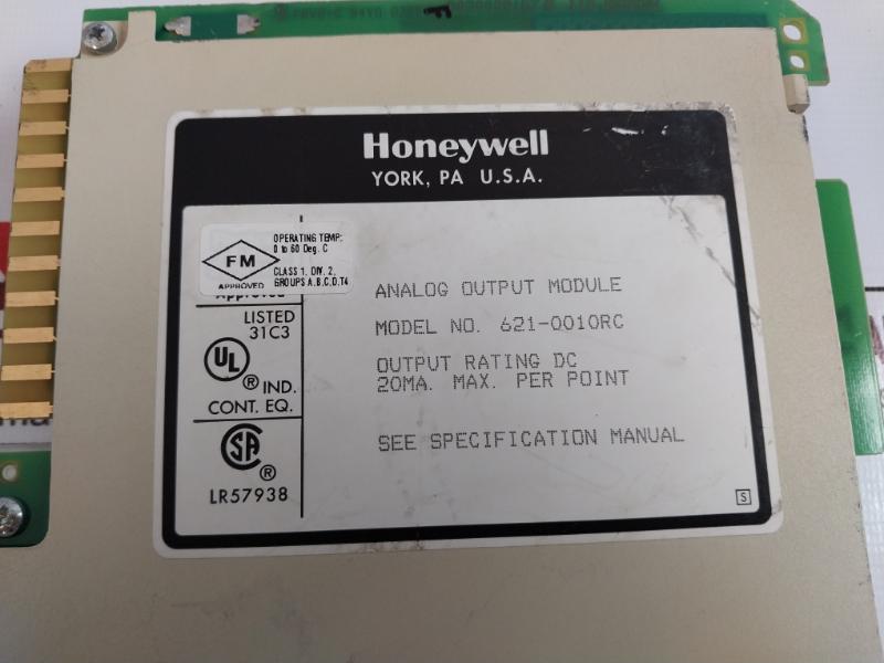 Honeywell 621-0010rc Analog Output Module Max 20ma