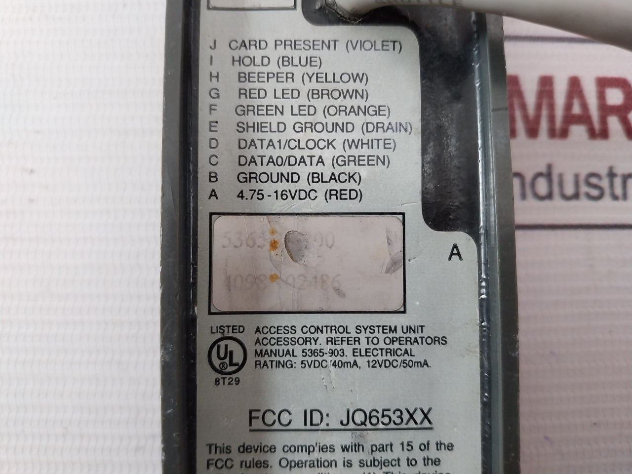 Honeywell 70-00233/P Proximity Card Reader 4.75-16Vdc Jq653Xx