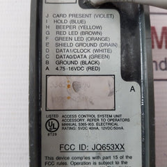Honeywell 70-00233/P Proximity Card Reader 4.75-16Vdc Jq653Xx