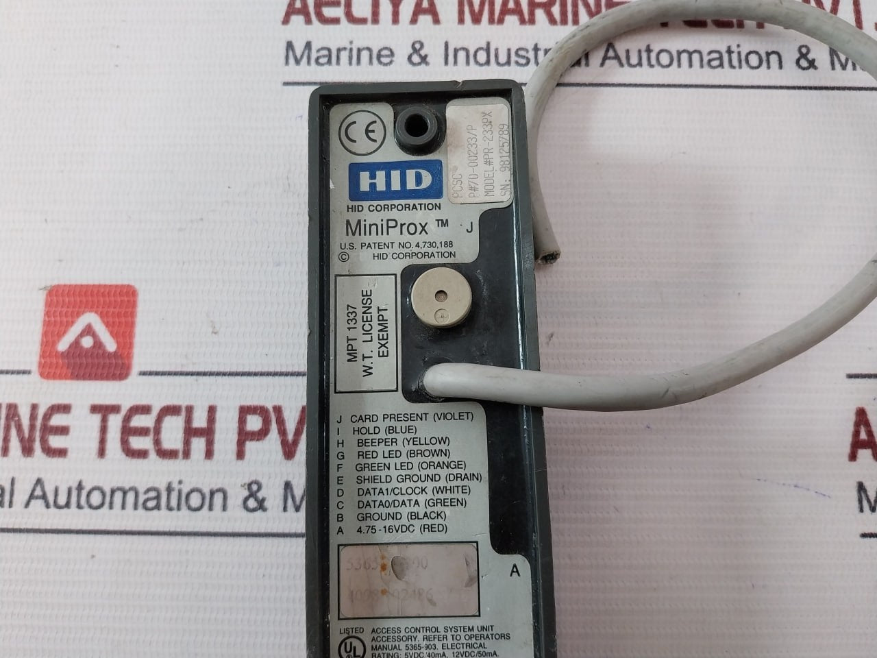 Honeywell 70-00233/P Proximity Card Reader 4.75-16Vdc Jq653Xx