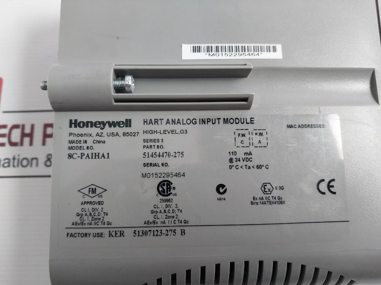 Honeywell 8C-paiha1 Analog Input With Hart Coated 110 Ma 24 Vdc