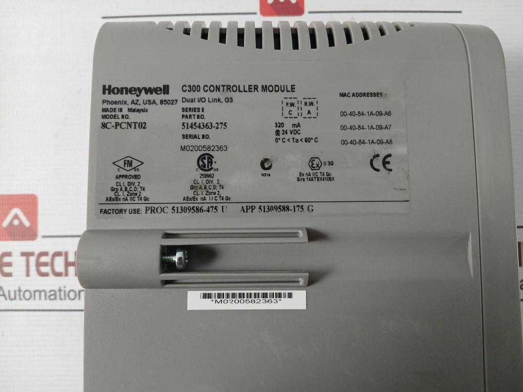Honeywell 8C-pcnt02 C300 Controller Module 320 Ma 24 Vdc