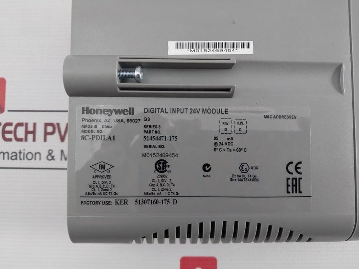 Honeywell 8C-pdila1 Digital Input Module 51454471-175 95Ma At 24 Vdc Series:8