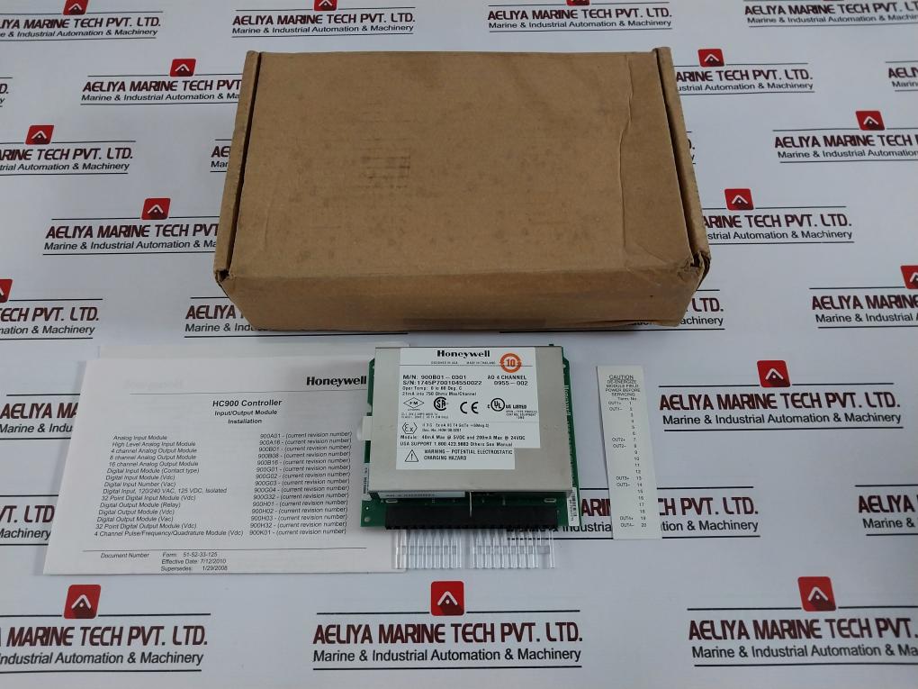 Honeywell 900B01-0301 4-point Analog Output Module Hc900 Controller 24Vdc, 94V-0