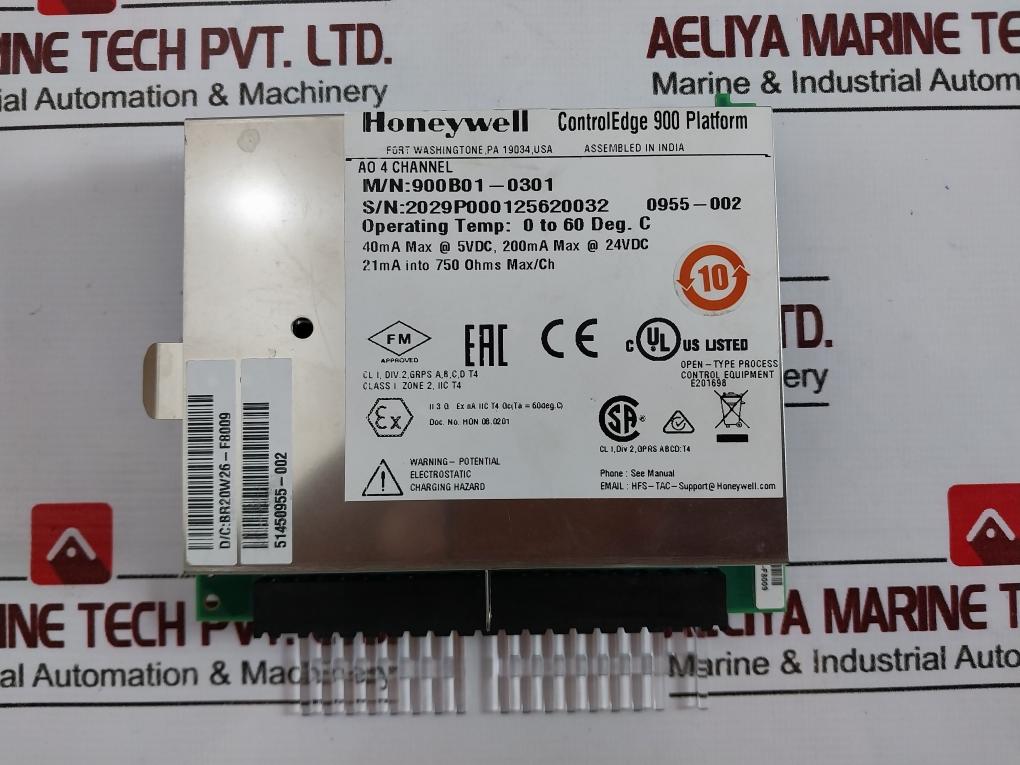 Honeywell 900B01-0301 Analog Output Module Rev.E