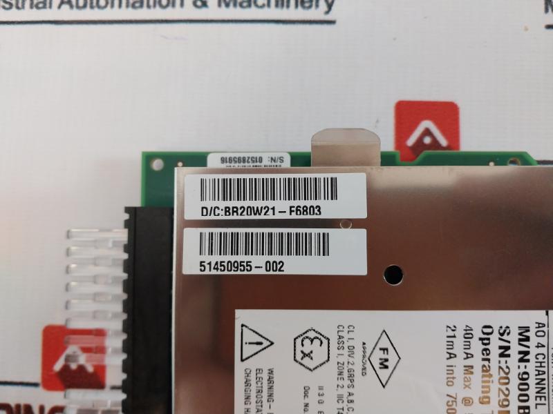 Honeywell 900B01-0301 Controledge 900 Platform 4 Channel Analog Output