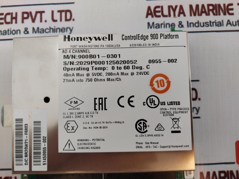 Honeywell 900B01-0301 Controledge 900 Platform 4 Channel Analog Output