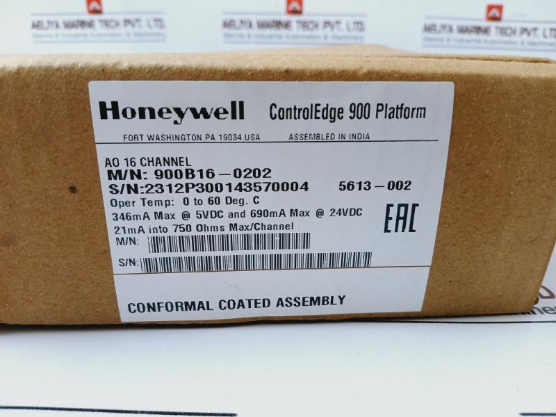 Honeywell 900B16-0202 Controledge 900 16-channel Analog Output Module