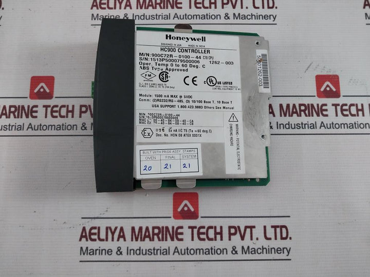 Honeywell 900C72R-0100-44 Hc900 Controller Cpu Assy Module Rev.1.00 1500Ma 5Vdc