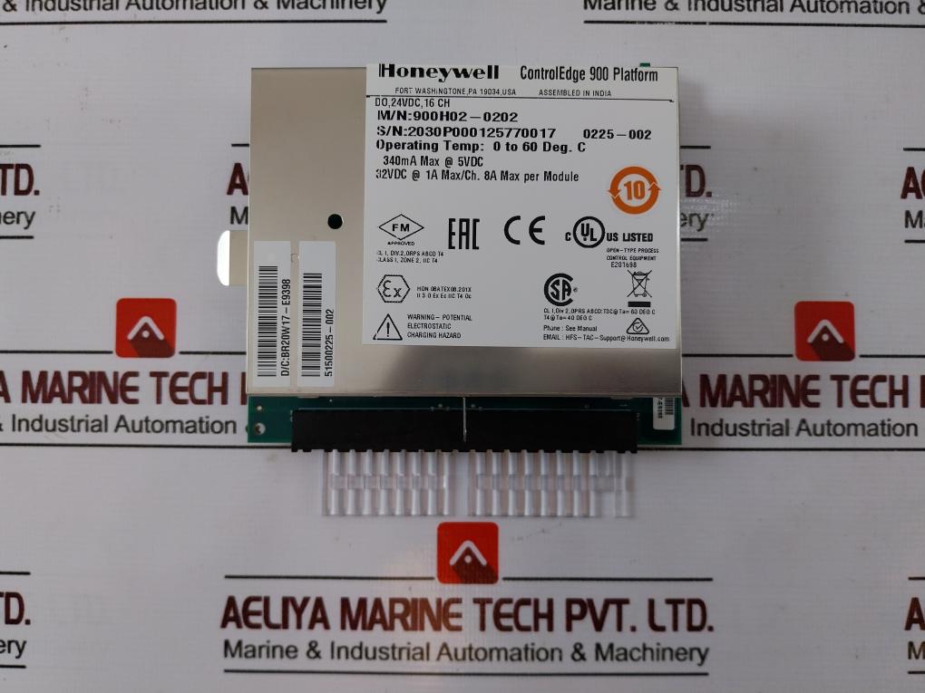 HONEYWELL 900H02-0202 Digital Output Module 24VDC 16 PT HC900 Controller 0225-002