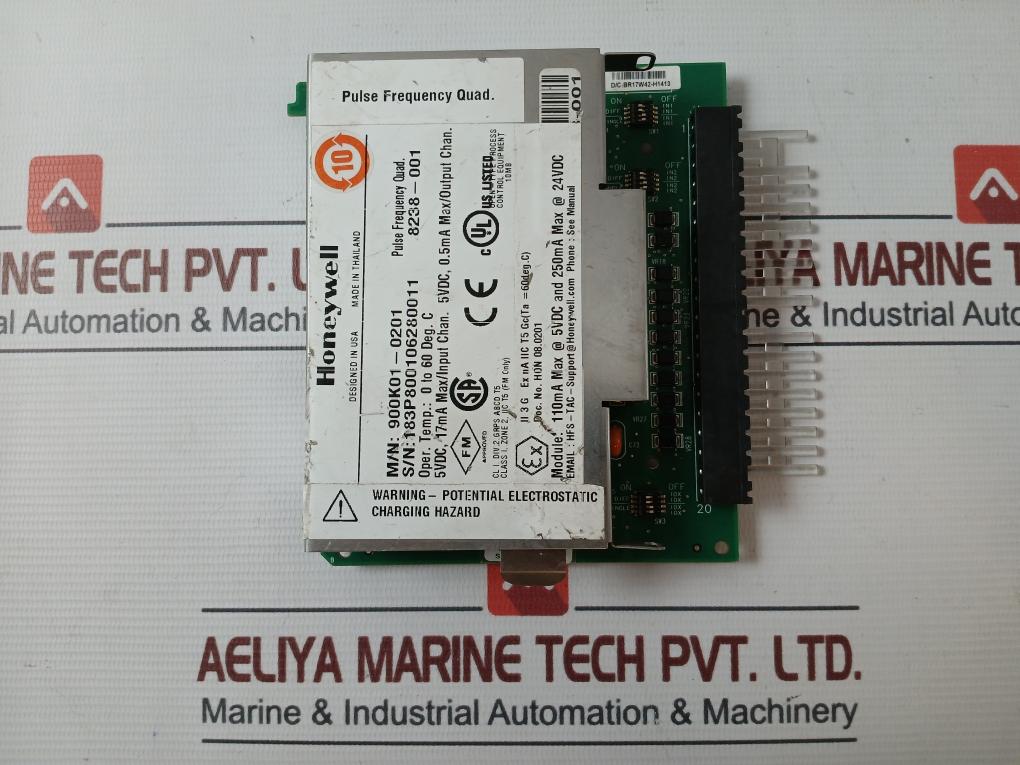 Honeywell 900K01-0201 Plc I/O Module 5Vdc 17Ma Max Mot130 94V-0 Stm-5