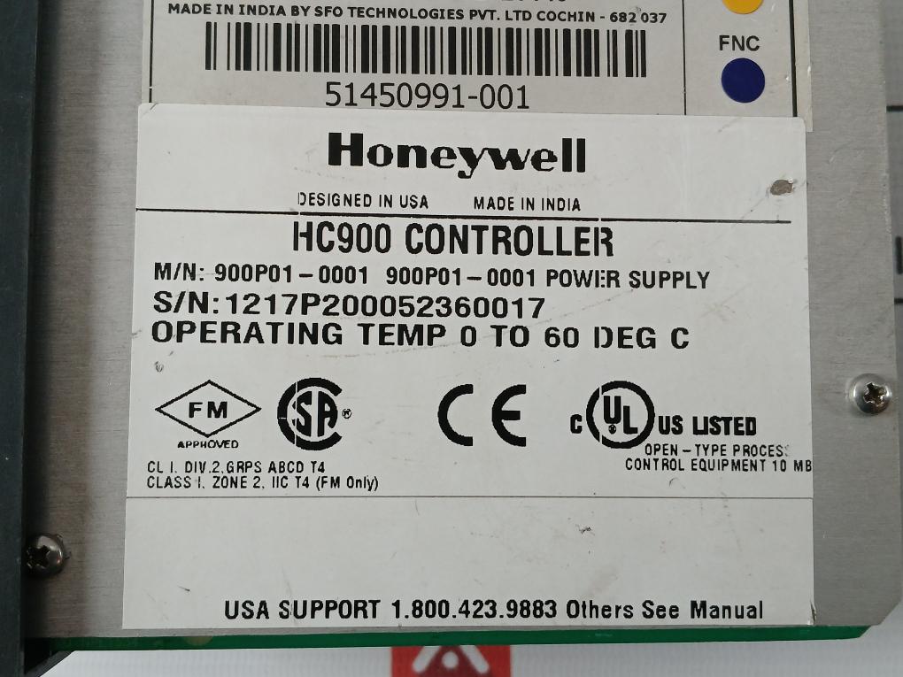 Honeywell 900P01-0001 Hc900 Controller Switching Power Supply 51450991-001 Dc24V