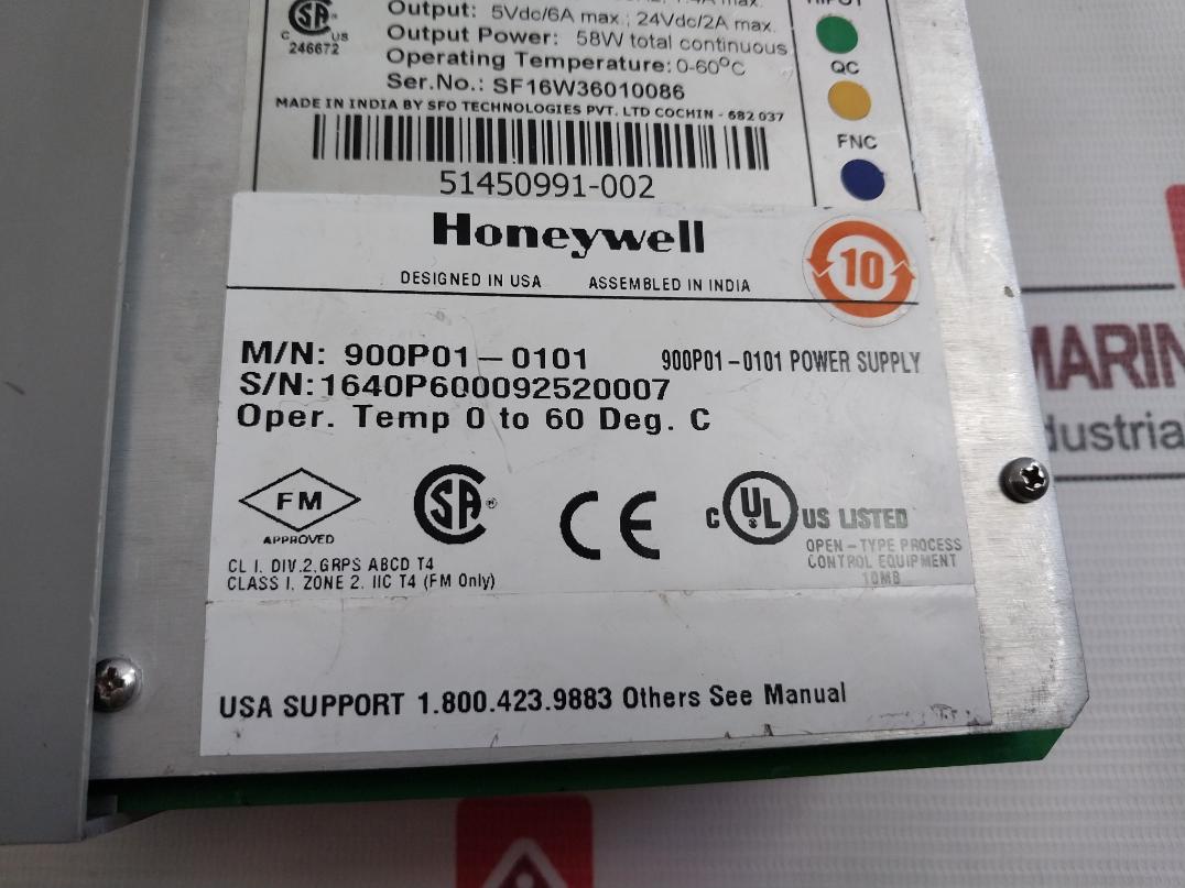 Honeywell 900P01-0101 Switching Power Supply 0-264Vac 47-63Hz 1.4A Max