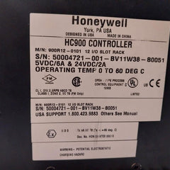 Honeywell 900R12-0101 12 I/O Slot Rack/Module Controller 5Vdc/6A & 24Vdc/2A