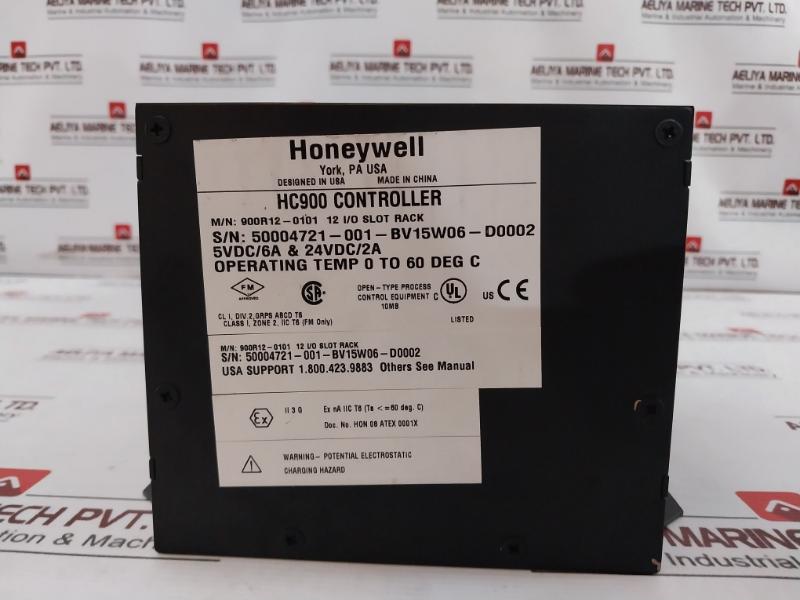 Honeywell 900R12-0101 12 Slot I/O Rack Controller Module 5Vdc/6A And 24Vdc/2A