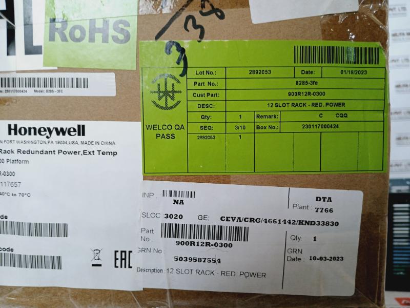 Honeywell 900R12R-0200 ControlEdge 900 12 Slot I/O Rack Module 8285-3FE REV. B